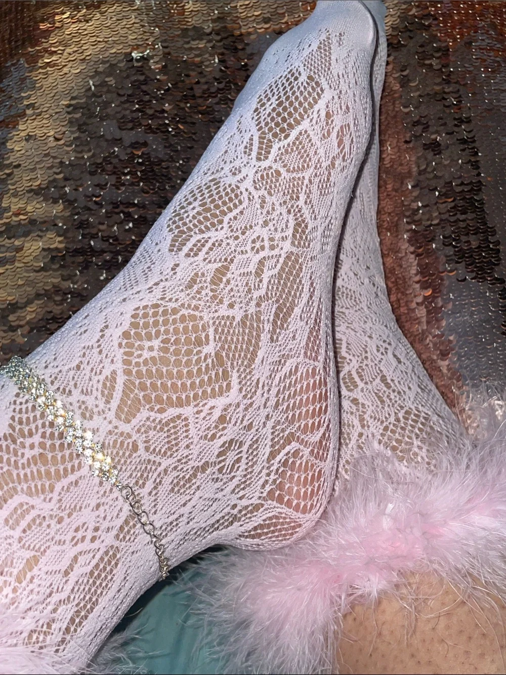 Pink Lace Socks- Well Worn